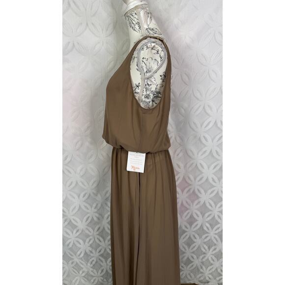 Show Me Your Mumu Kendall Maxi Dress Dune Chiffon Size L NWT - Picture 5 of 10